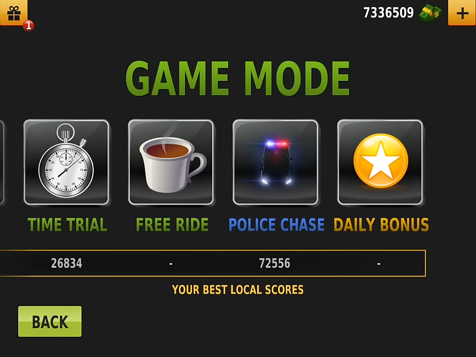 Traffic Rider Trial and Practice modes