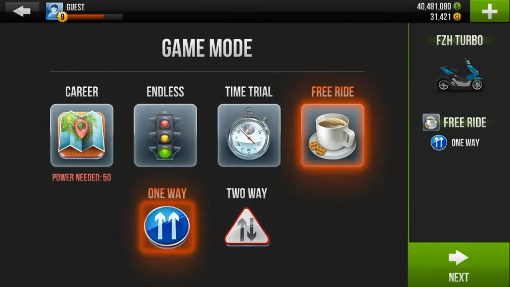 Traffic-Rider Mod Apk-All modes